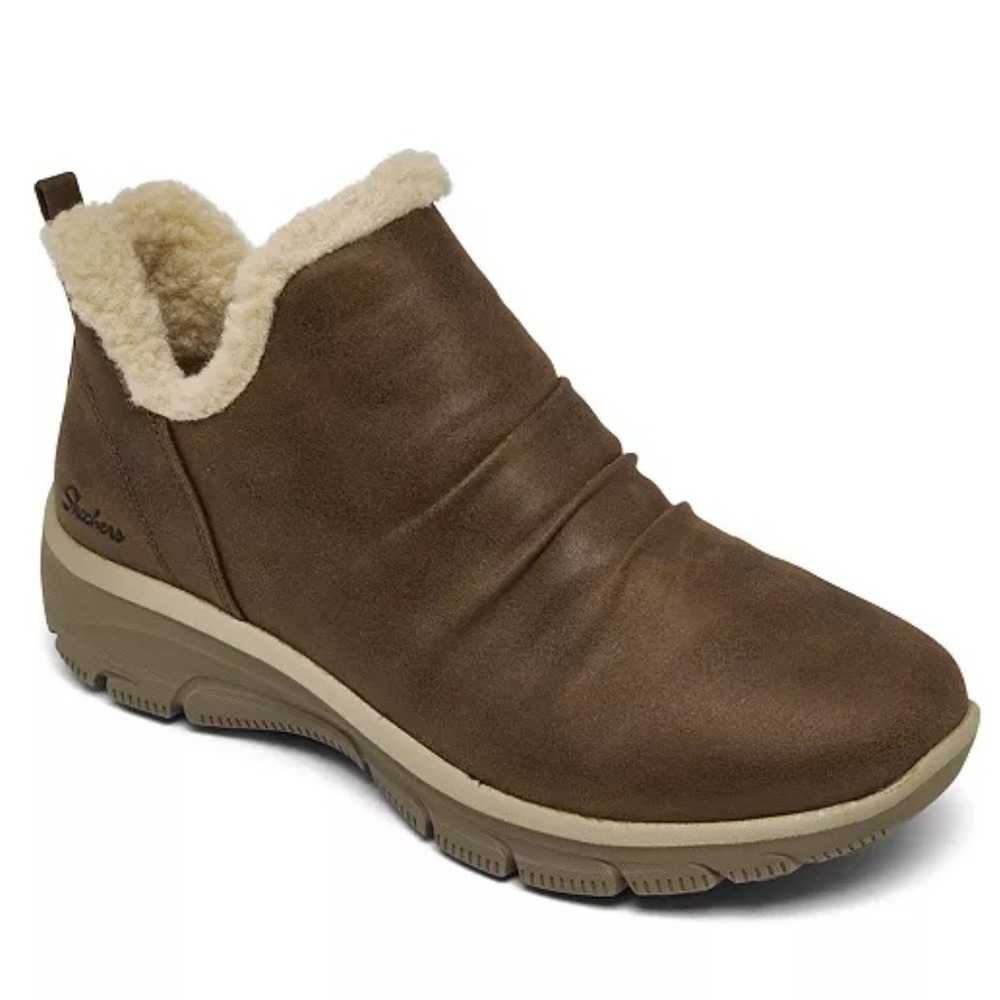 Skechers Relaxed Fit Sweet Treasure Boots Chocolate‎ Brown Sherpa Lined Size 9